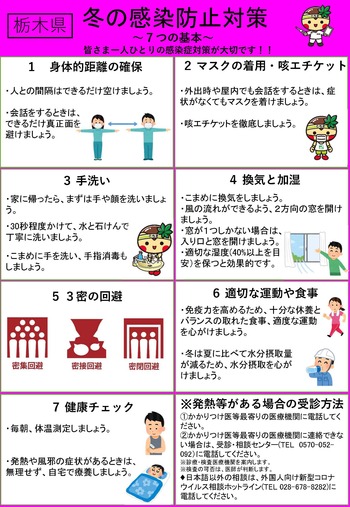 冬の感染防止対策７つの基本